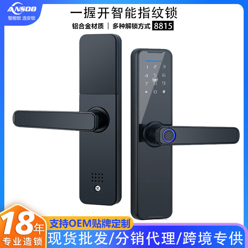 定制智能指纹锁密码刷卡门锁公寓酒店入户门电子锁防盗门