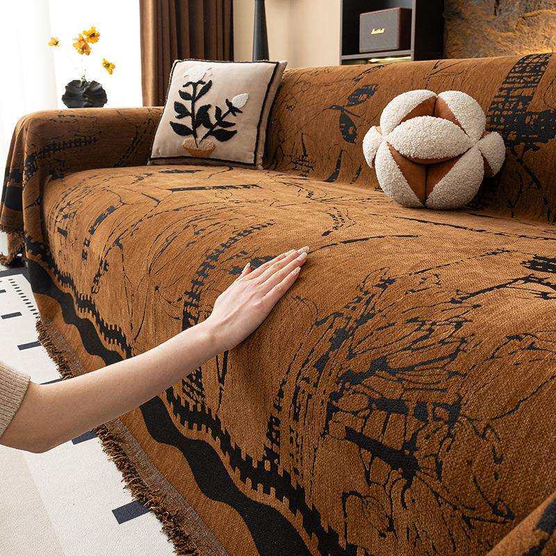 法式高级感沙发盖布2026新款四季通用沙发巾一整张防猫抓全盖毯