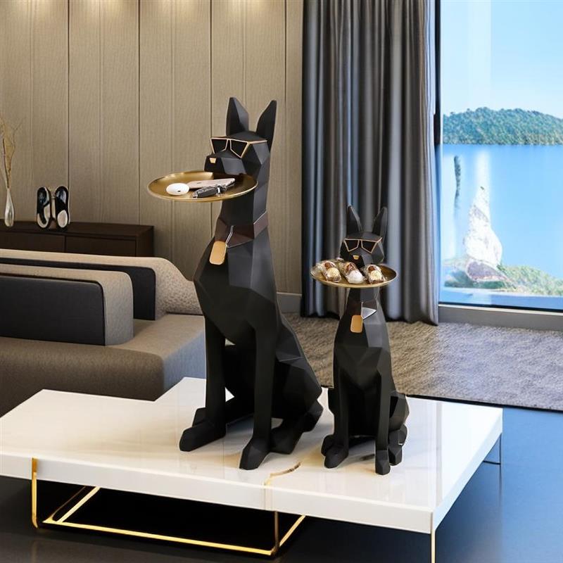 适用大型落地狗摆件客厅电视柜沙发旁北欧家居软装饰品乔迁新居礼
