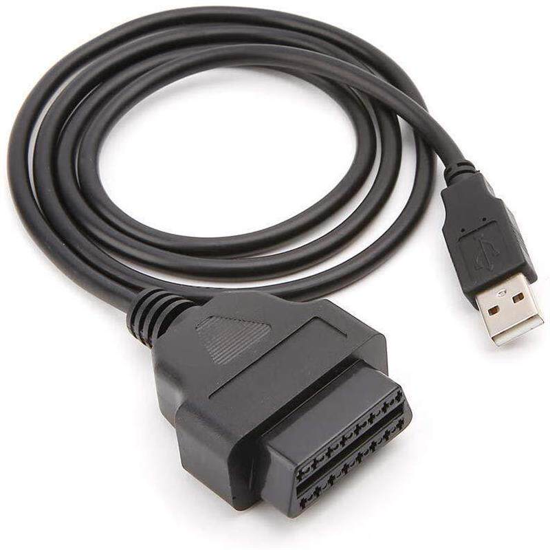 适配汽车OBD2母头16Pin转USB连接线 USB电脑转接线 1M延长线GPS取