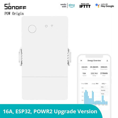 适配Sonoff POW Origin 16A智能语音远程电量统计检测改装件控制