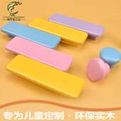 儿童房衣柜抽屉拉手原木实木彩色卡通床头柜防撞把手鞋 柜门木拉手