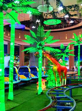 LED椰树灯|LED椰子树灯|LED景观树灯高3米直经2米12片叶8个果黄色