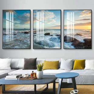 民宿沙发画公寓客厅装饰画床头挂画简约北欧现代风玄关壁画楼梯画