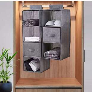 多层衣柜抽屉收纳挂袋无纺布折叠布艺抽屉式衣服杂物储物收纳袋