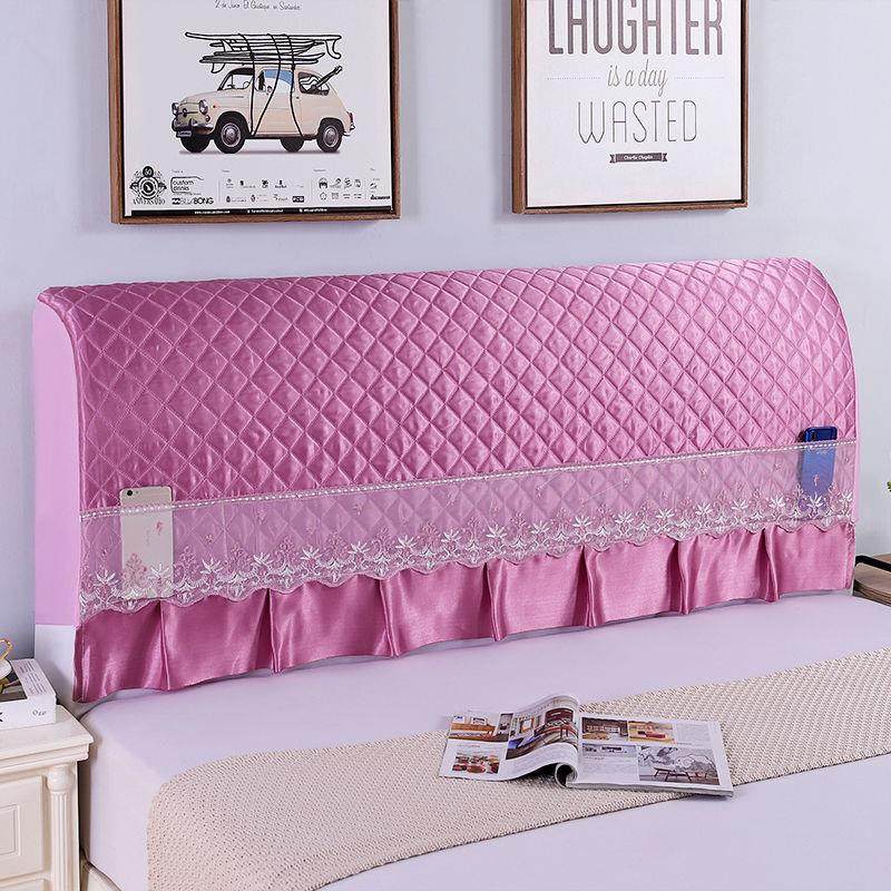 0弹力软包加厚床头罩夹棉床头防尘罩床头靠背套1.5米1.8实木床头