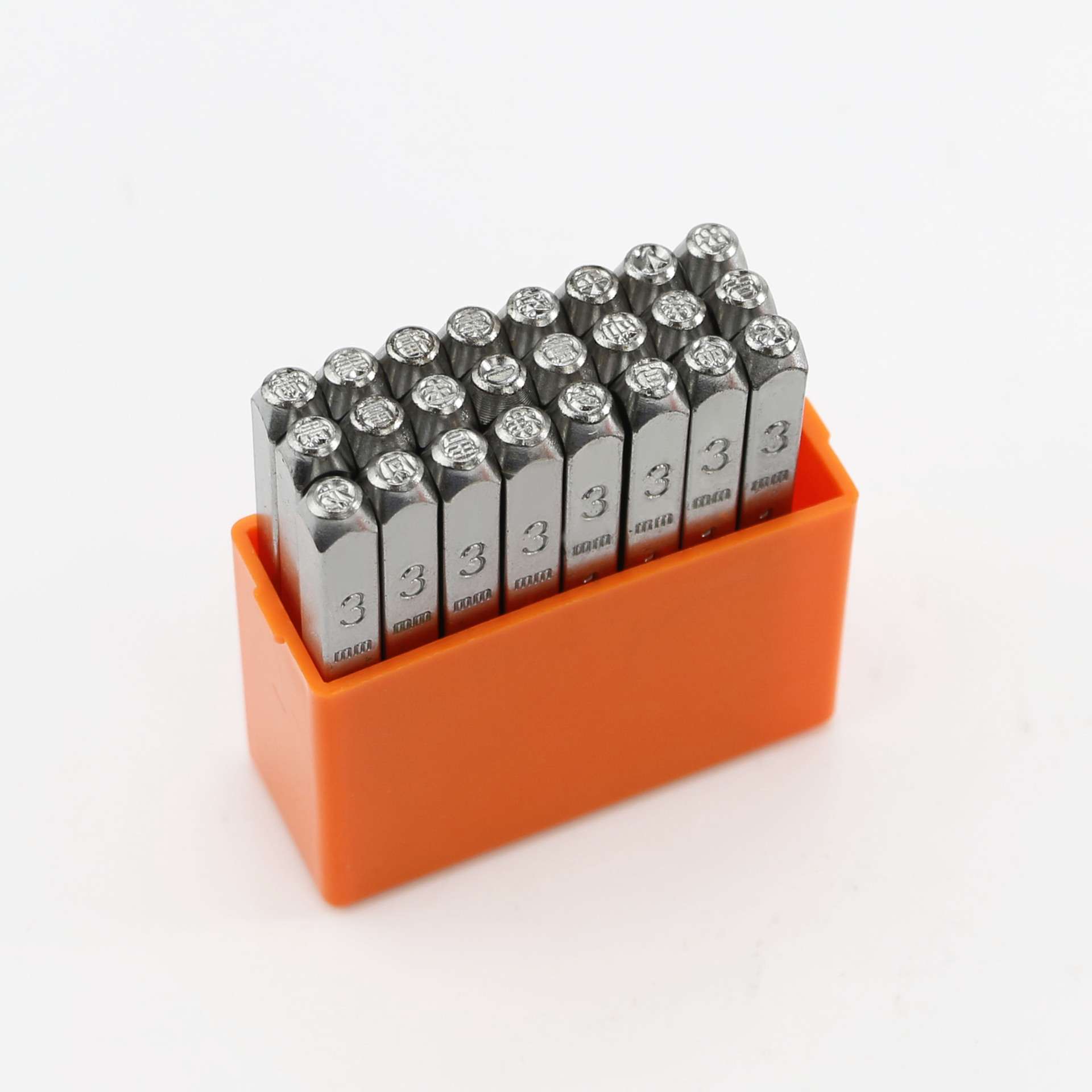 24件套中文钢印祝福字 吉言 冲头 金银饰品DIY工具 印花冲 亚马逊