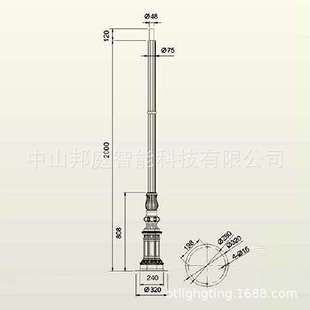 新农村公园小区户外3米庭院灯户外景观灯LED高杆路灯庭院灯路灯