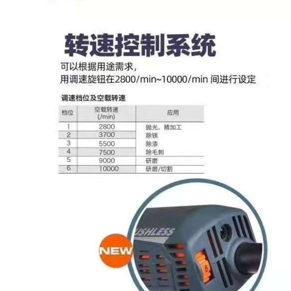 无刷角磨机125型工业级调速角磨机220V交流1300W手砂轮磨光垒德株