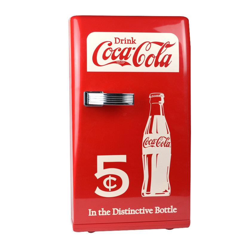 可口可乐12L车载冰箱车家两用迷你小冰箱家用小型宿舍制冷冷藏箱