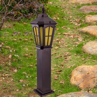 公园小区3米单头欧式庭院路灯 户外壁灯 LED草坪灯 太阳能柱头灯