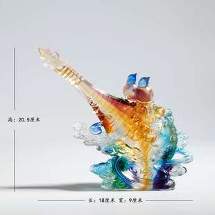 春秋琉璃结婚摆件喜悦琴瑟和鸣比翼双飞婚庆礼品朋友闺蜜同学礼物