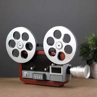 复古仿真放映机模型铁皮怀旧拍照摄影道具老物件影院创意装饰摆设