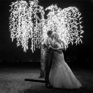 新款LED仿真柳树 LED玫瑰花水稻草坪装饰灯梦幻灯光节户外防水