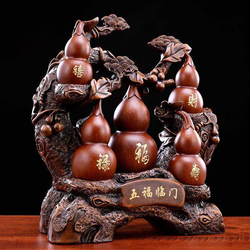 五福临门葫芦摆件玄关入户进门鞋柜客厅装饰新房搬家乔迁新居礼品,饰品/流行首饰/时尚饰品新,摆件,淘宝优惠券,粉丝福利购,淘宝优惠卷