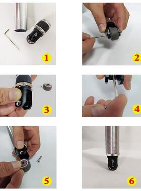 速发Fdig Bike Stt Mout Swivel Caster Wheel Embedded s
