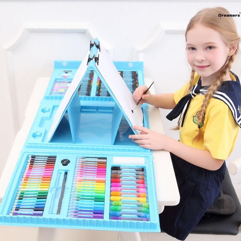 速发绘画工具套装画架公主幼儿画画水彩笔彩绘小学生礼盒儿童无厂