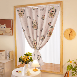 速发窗帘杆一整套装帘免打孔安门梦幻帘2022新垂款直帘客厅全遮光