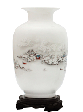 速发景德镇陶瓷器小花瓶家居装饰品摆件插花干花中式电厅客视柜工