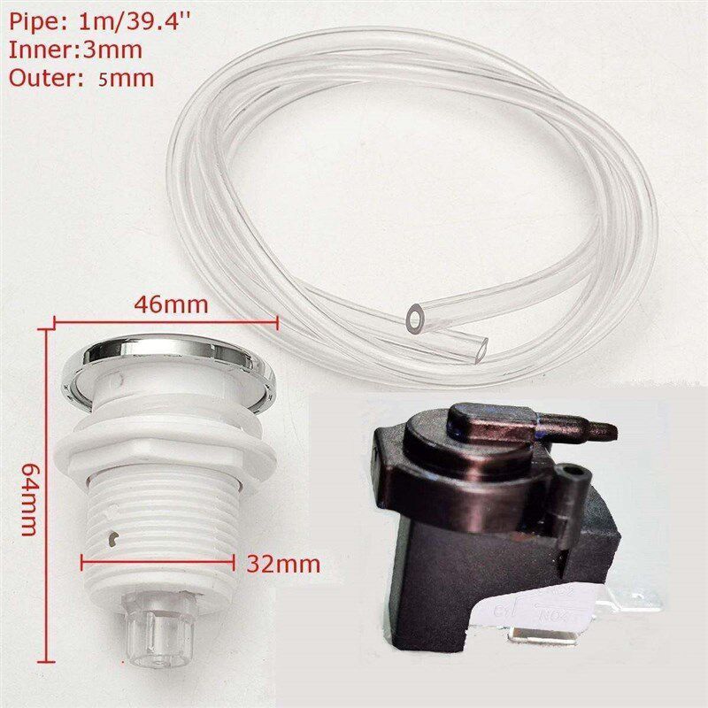 速发厨房食物垃圾处理器空气开关粉碎机气动压力防水按钮按摩浴缸