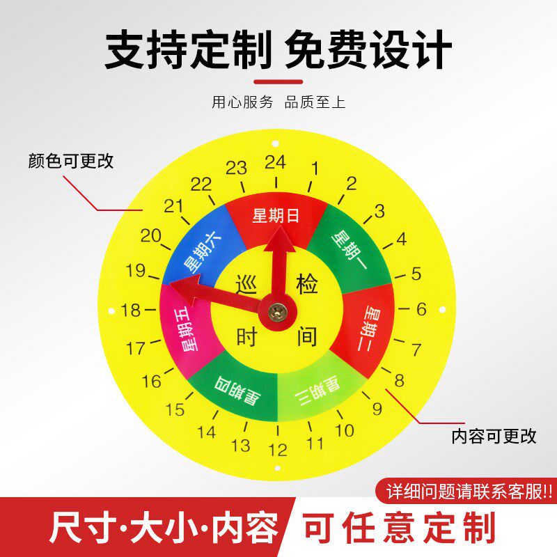 速发巡检时间牌 机台巡检挂牌 亚克力巡检标识 设备状态标识牌 工