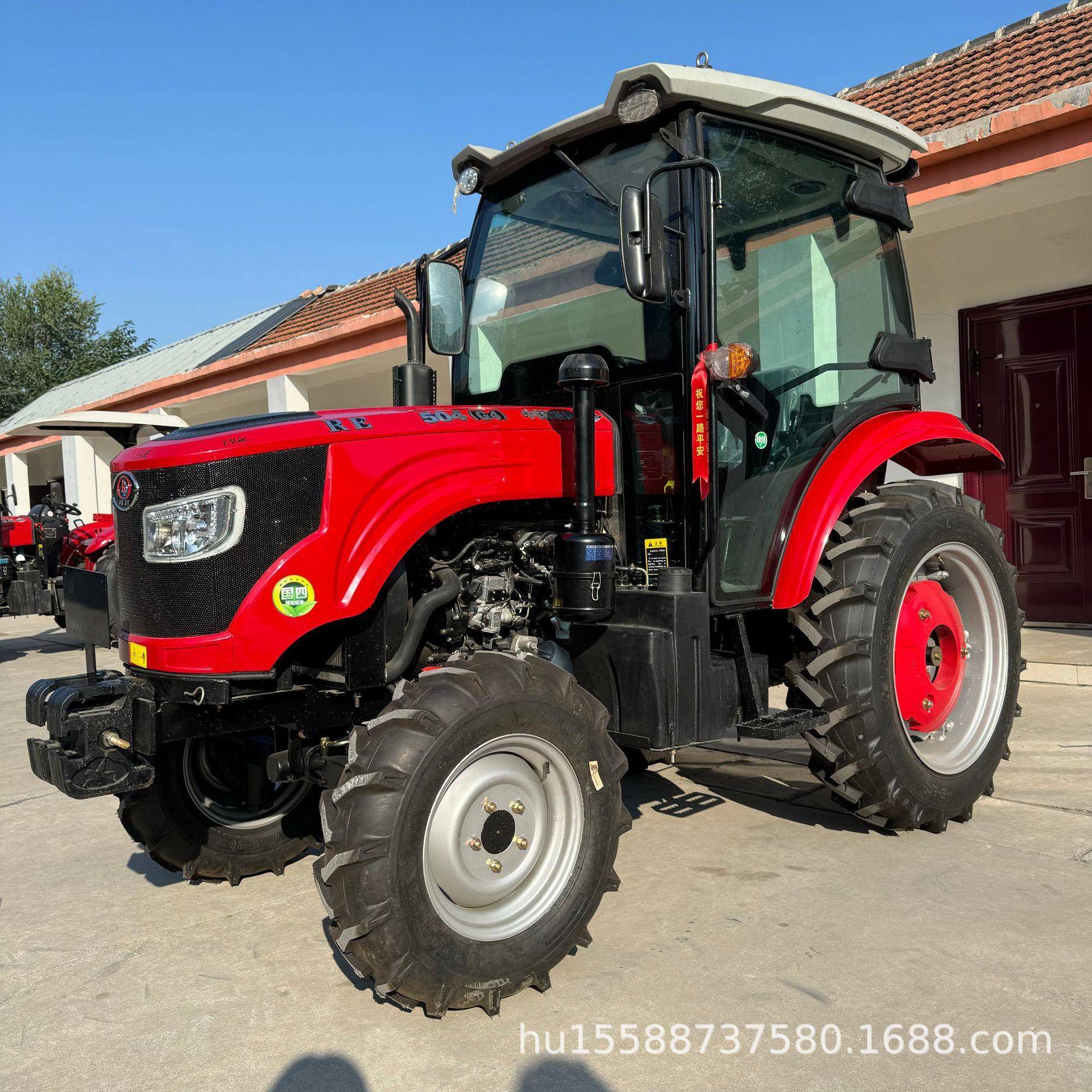 中国洛阳万年红拖拉机加大后桥农用水旱两用旋耕犁地拖拉机