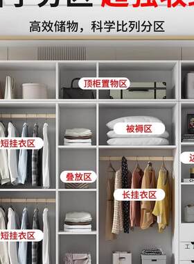 衣柜家用卧室实儿木质童衣橱装工厂直销简易组出F99S5HJS租型房用