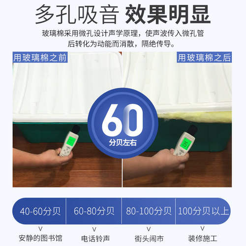 好货玻璃棉卷毡离心防火隔音棉墙体隔音材料消音吸音棉岩棉保温卷