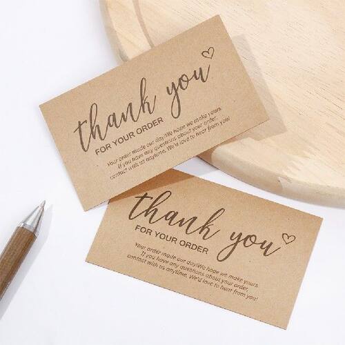 好货30Pcs Greeting Tags Thank You For Your Order Kraft Paper