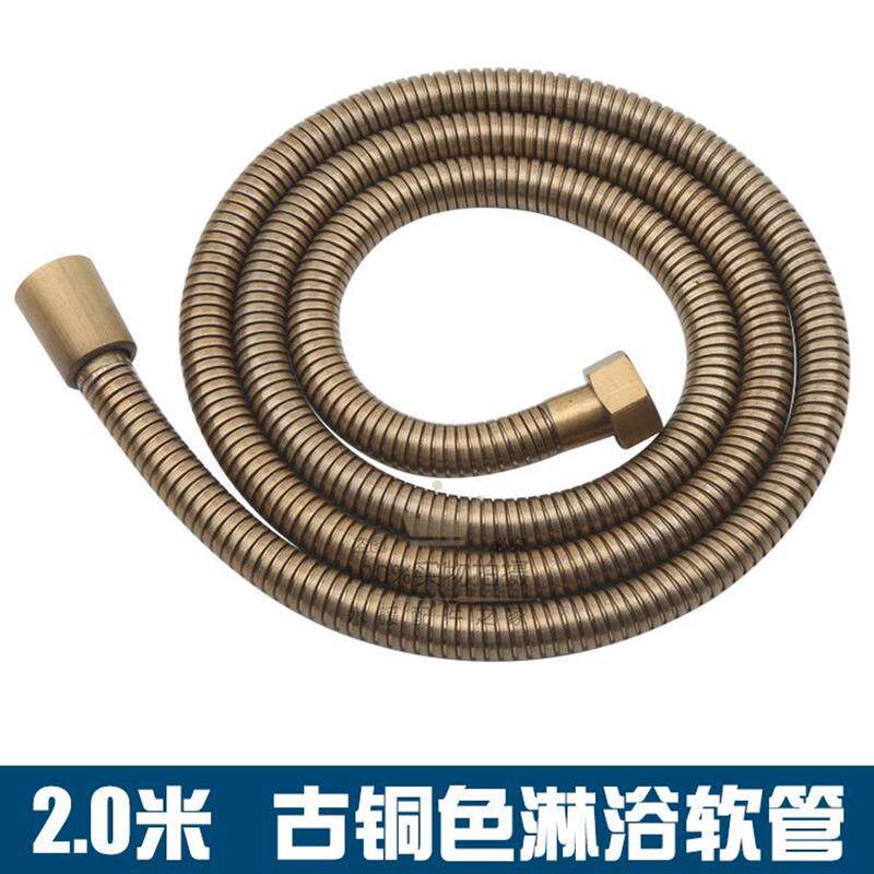 极速1.5花沐仿淋头古管金米管喷软黄式色米浴色浴洒欧持澡铜管洗