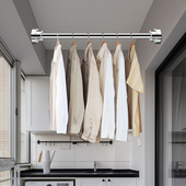 免打孔伸缩杆不锈钢挂衣晾衣杆浴室卫生间浴帘杆窗帘杆衣柜撑杆子