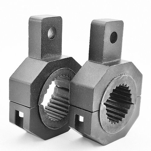 摩托车改装灯支架管夹灯座加装把手减震护杠灯铝合金转换灯架底座