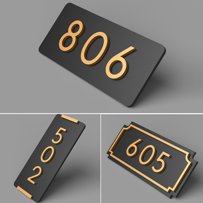 门牌号定制酒店宾馆房间门牌号码牌家用数字出租房宿舍房号牌门贴