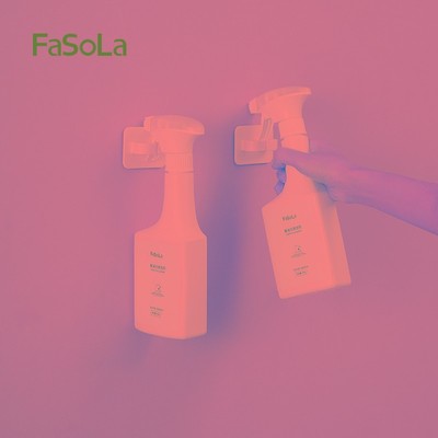 多功能环形挂钩浴室免打孔清洁剂梳子收纳粘钩圆形壁挂式置物架子