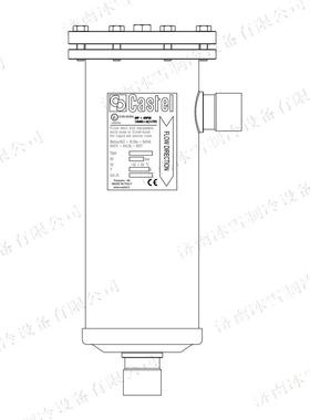 Castel卡士妥干燥过滤器4411/17B,盲盖,固体滤芯可换,钢接头