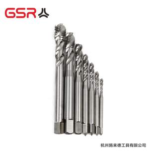螺旋槽 含钴高速钢HSS DIN371 全磨 M35 DIN376 7支机用丝锥组套