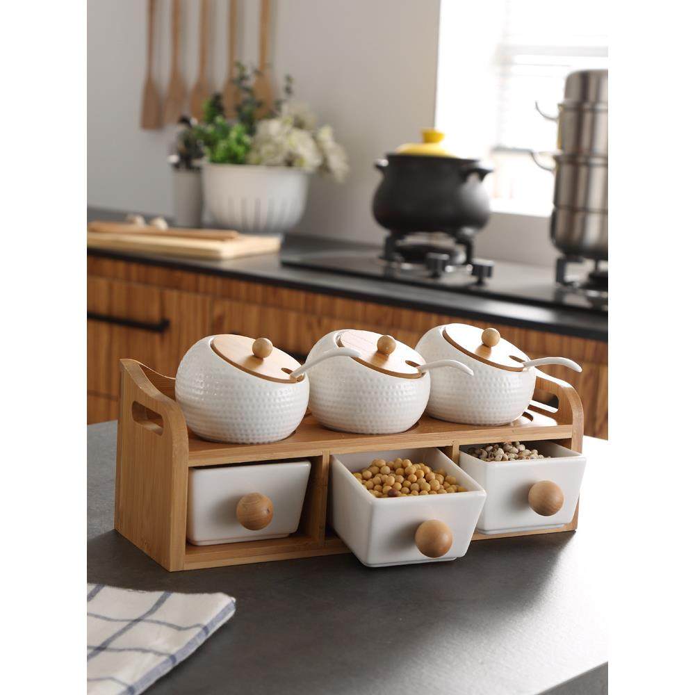 调料盒组合套装家用创意调料罐陶瓷调味瓶罐调味盒盐罐收纳盒厨房,农机/农具/农膜,其它农用工具,淘宝优惠券,粉丝福利购,淘宝优惠卷