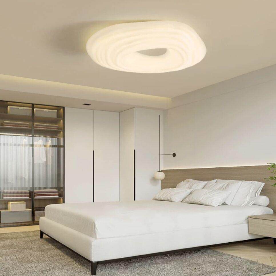 北欧奶油风温馨浪漫卧室吸顶灯现代简约曲奇灯客厅餐厅书房阳台灯