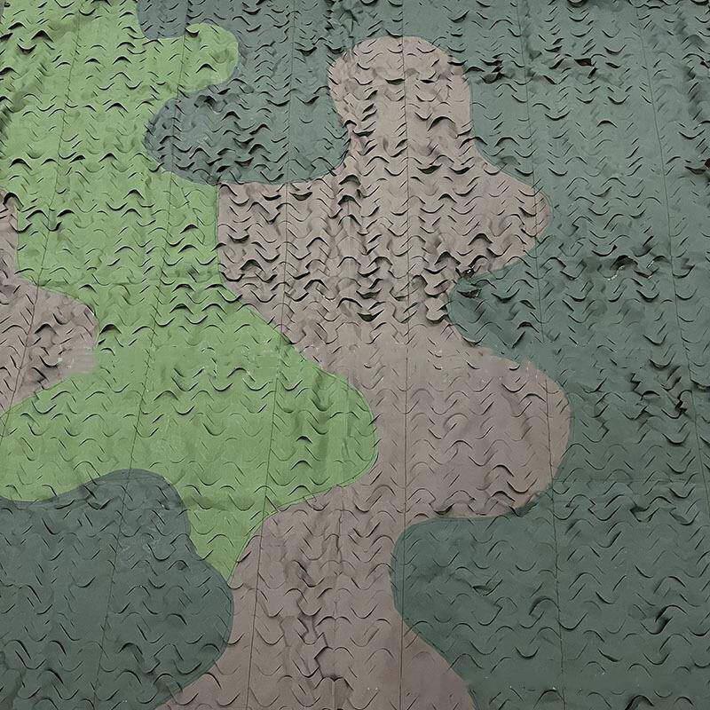 防雷达防红外隐蔽光学网多波段多频谱功能性三色大花伪装网