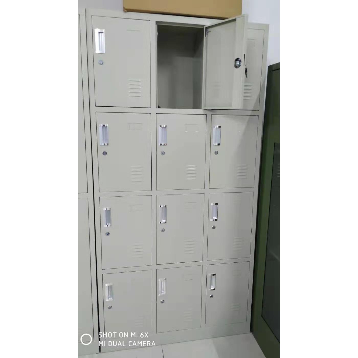 储物柜钢制员工更衣柜拆装储物柜铁皮12门储物柜