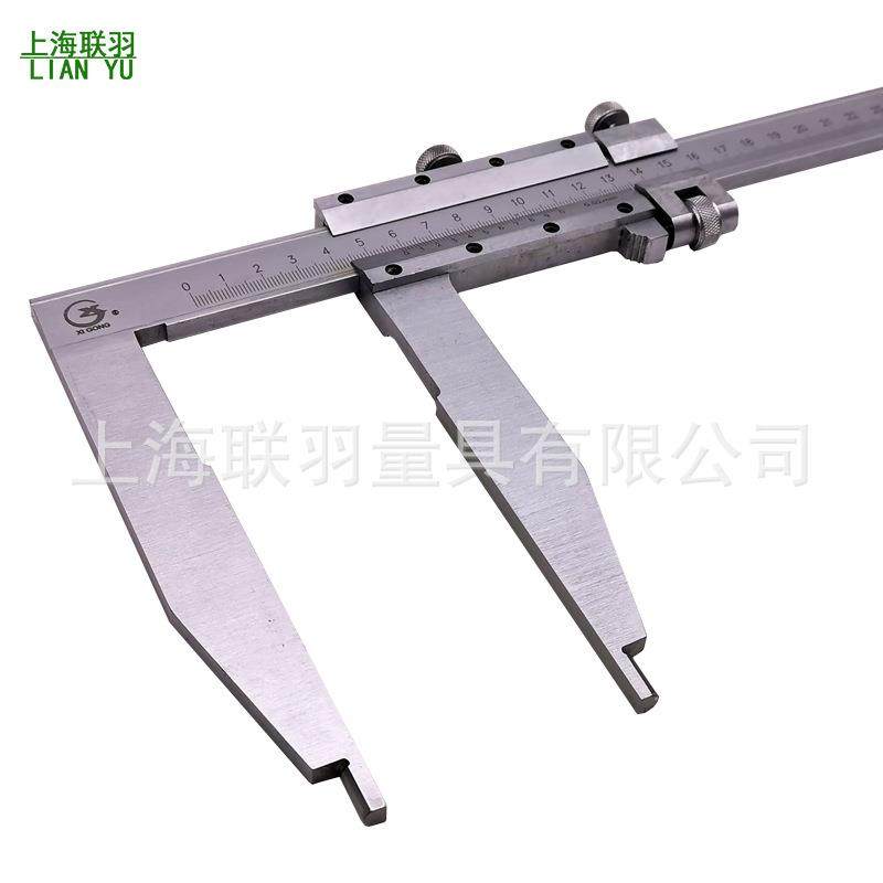 特殊加长爪游标卡尺0-300*150-500/600/1000mm长腿卡尺长脚大外径