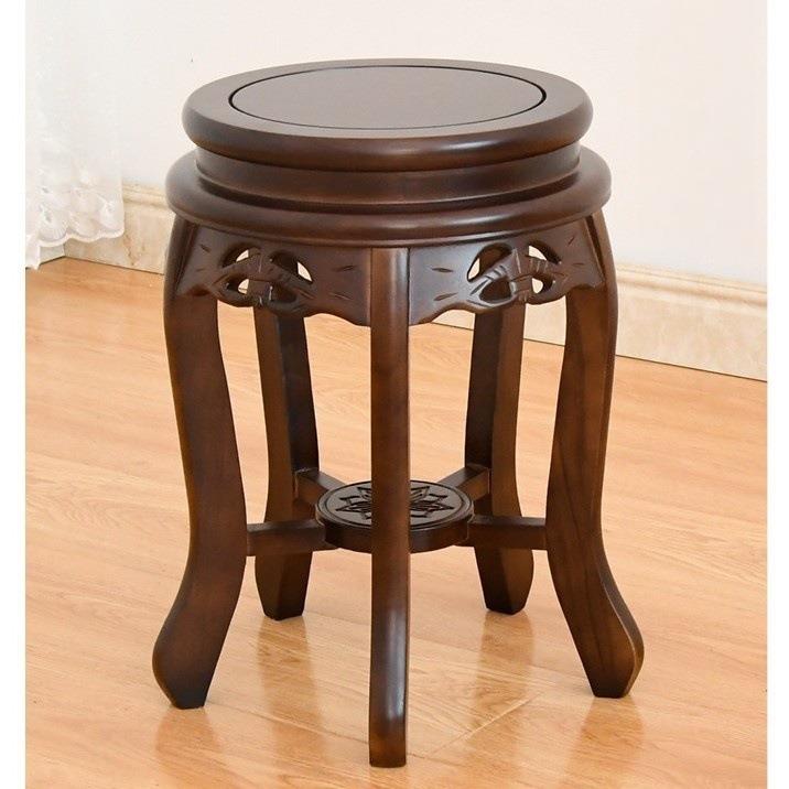 中式实木古筝凳圆凳子明清古典餐桌凳琴凳榆木仿古板凳矮凳鼓凳