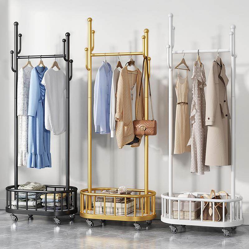 衣架落地家用挂衣架可移动置物架轻奢晾衣架卧室角落网红衣帽架