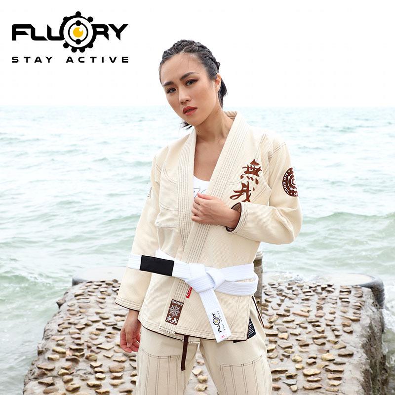 FLUORY巴西柔术服男个性内衬防磨服bjjgi柔道道服无我训练服女
