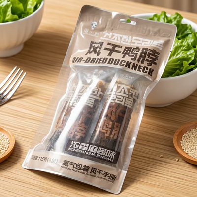 周小贱风干鸭脖115g【4包】装氮气包装鸭肉休闲手撕鸭脖零食