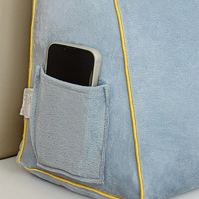 精选休闲婴儿天鹅绒床边三角形靠垫软袋沙发腰枕头小睡卧室靠背可