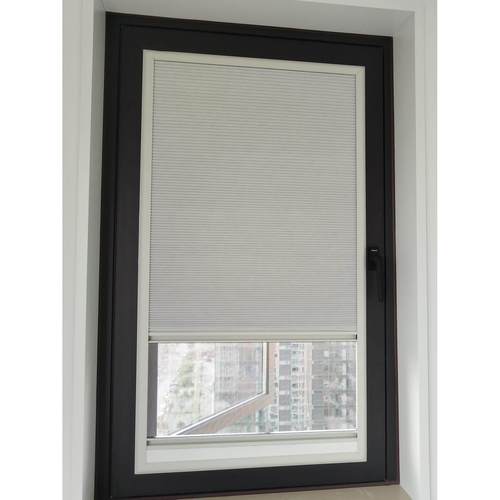 带框内置嵌入式内开内倒窗帘房车遮阳百叶免打孔卫生间防水蜂巢帘