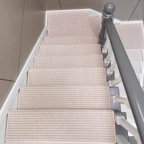 实木楼梯踏步垫自粘免胶室内台阶家用阶梯式隔音彷剑麻地毯可定制