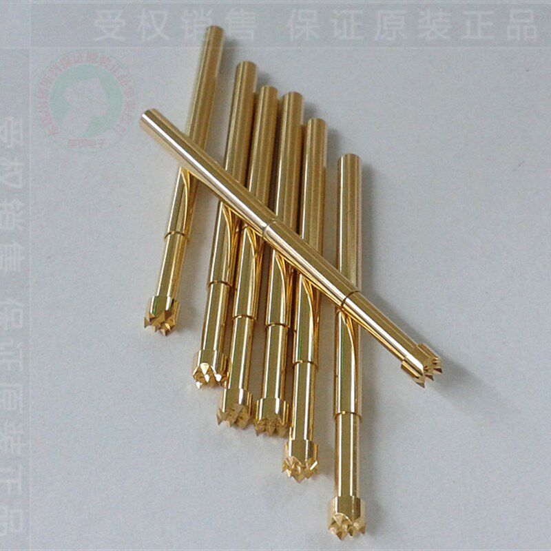 PA125-H探针 梅花九爪头测试针 2.5MM镀金爪头针 34MM长弹簧爪针