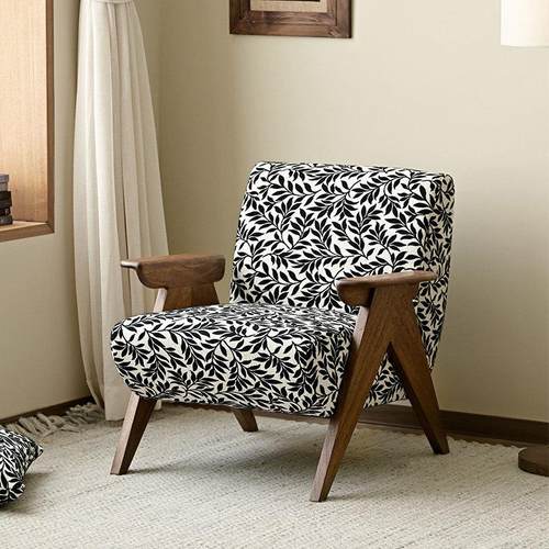 UCK又壳 | 法式田园复古单人沙发椅设计师客厅实木中古风休闲椅